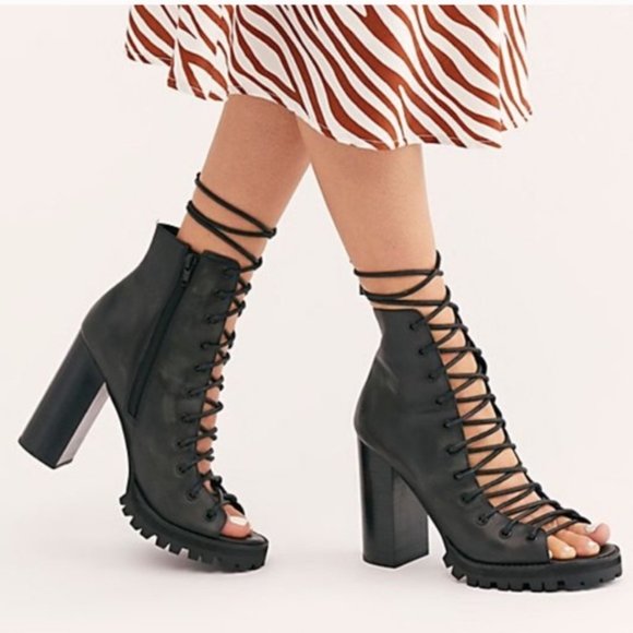 Free People Shoes - FREE PEOPLE Jeffrey Campbell Palermo Lace Up Heels